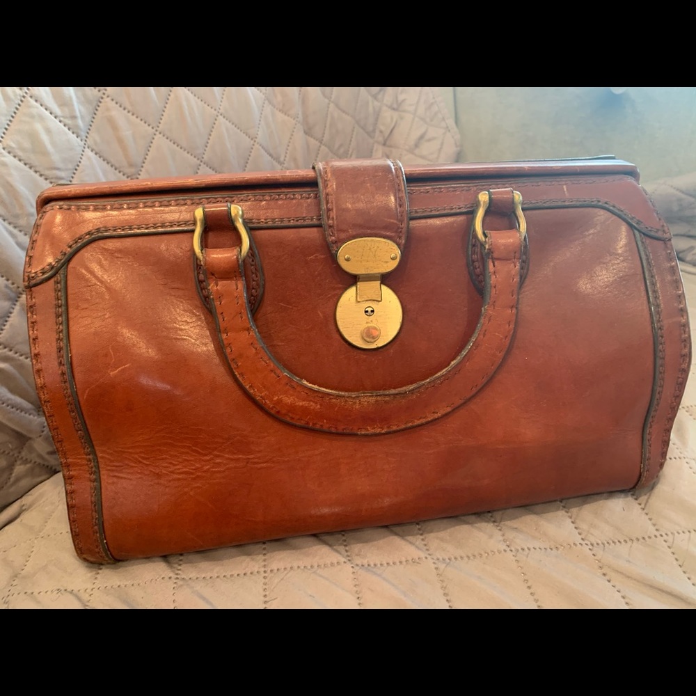 Vintage leather doctor bag